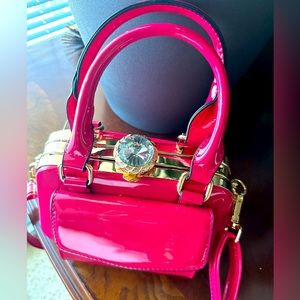 Pink Handbag Patent Leather